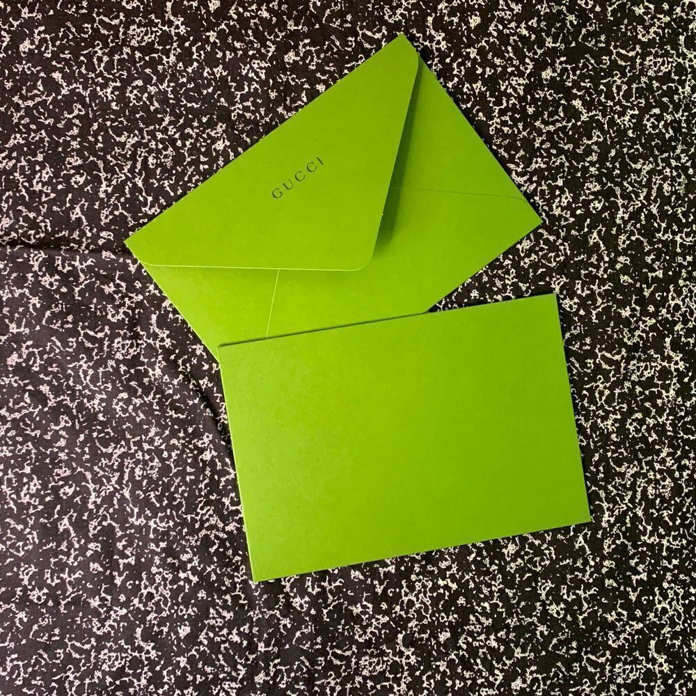 Green Gucci Cube Envelopes 50